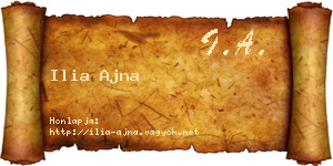 Ilia Ajna névjegykártya